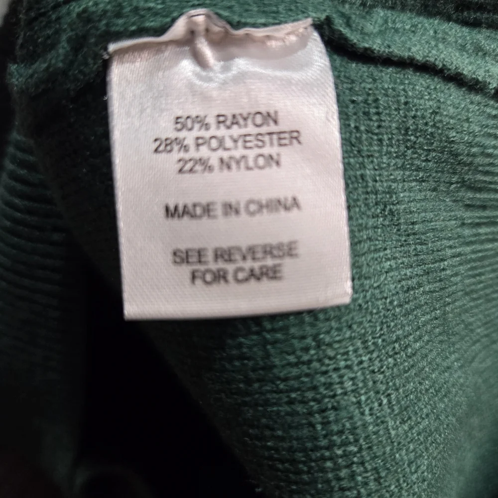Curations x Ty Mayberry Unisex Pullover Sweater Size XL Green Argyle‎ Collar